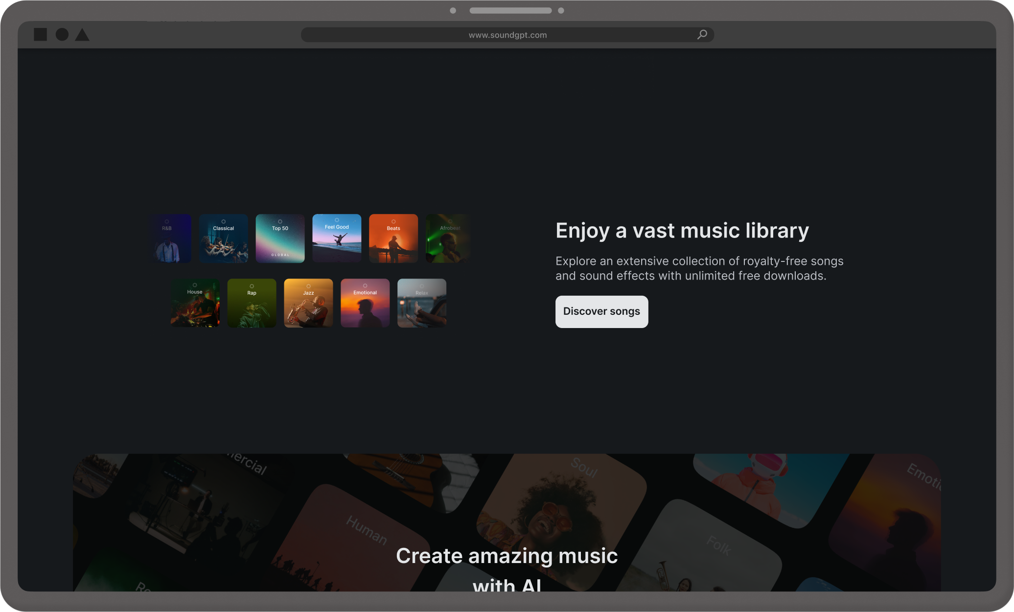 SoundGPT web app main page image 3