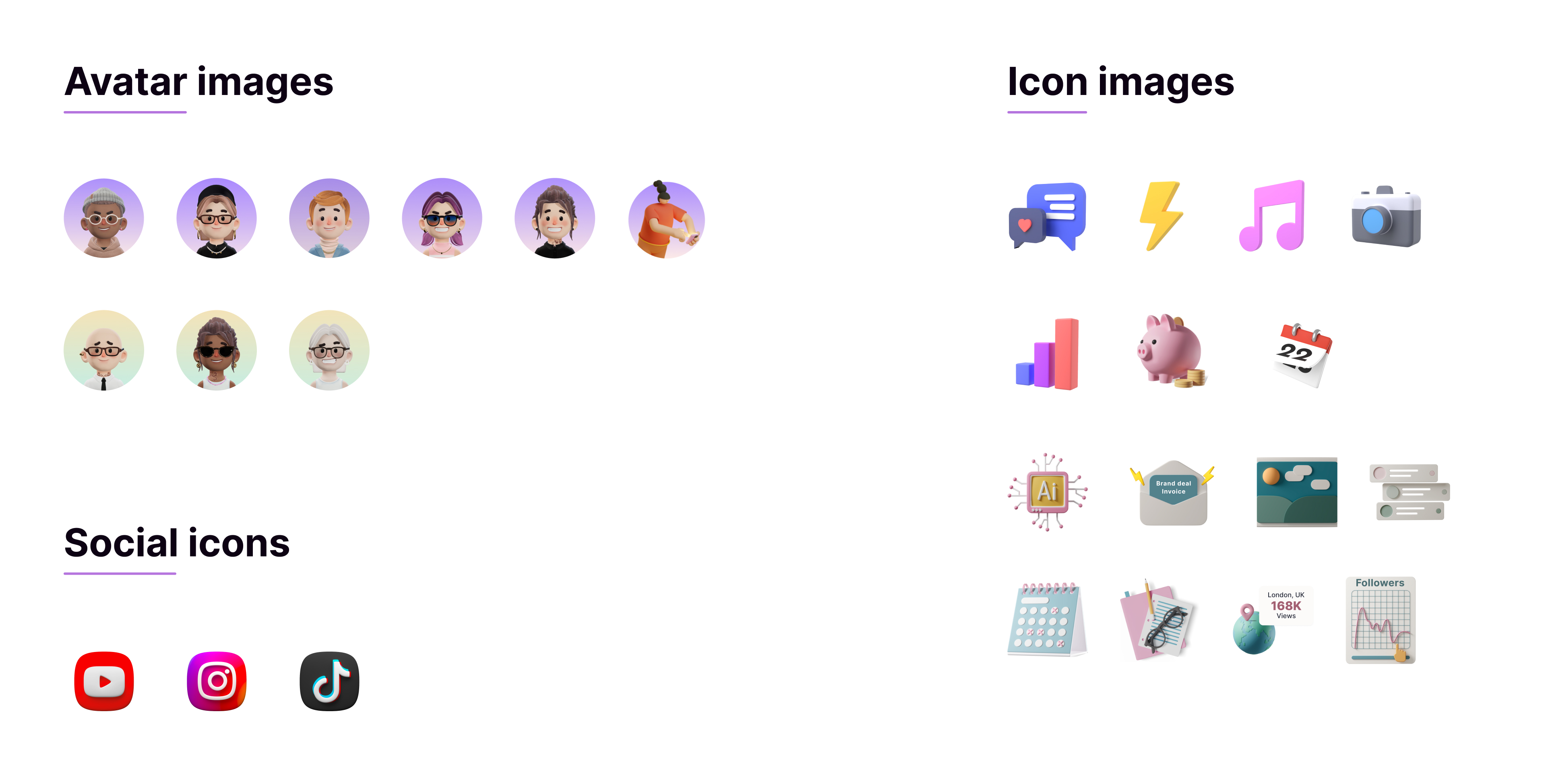 Lasso design system avatar and icon visuals